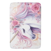 Tapis De Bain Belle licorne florale (devant Vertical)