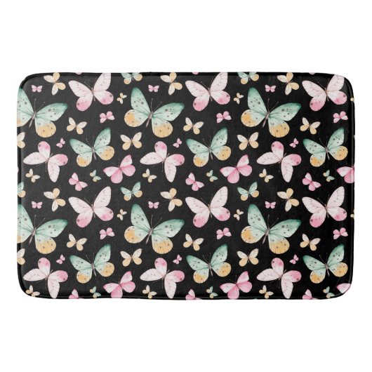 Tapis De Bain Belle Motif papillon Mat (Devant)