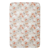 Tapis De Bain Belle Pêche Feminine Rouge Floral (devant Vertical)