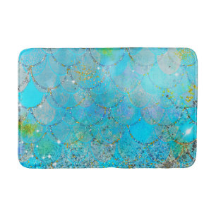 Tapis De Bain Belle Perle Irisée Brillante Écailles de Sirène