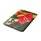 Tapis De Bain Belle photo rouge vif d'anthurium (Angle)