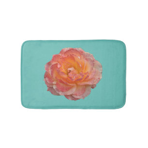 Tapis De Bain Belle pivoine orange