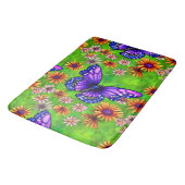Tapis De Bain Belle prairie à papillon pourpre (Angle)