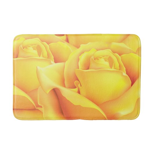 Tapis De Bain Belle Rose Jaune (Devant)