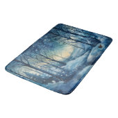 Tapis De Bain Belle scène Blue Winter Woods (Angle)