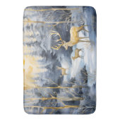 Tapis De Bain Belle scène Blue Winter Woods (devant Vertical)