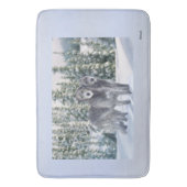 Tapis De Bain Belle scène de Wolfhound irlandais neige (devant Vertical)