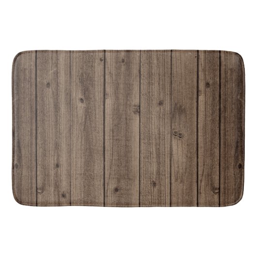 Tapis De Bain Belle texture en bois rustique Brown (Devant)