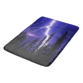 Tapis De Bain belle tonnerre sur la forêt (Angle)