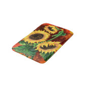 Tapis De Bain Belle Trois Tournesols - Peinture Art Migné (Angle)