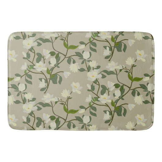 Tapis De Bain Belles et élégantes fleurs de Magnolia, (Devant)