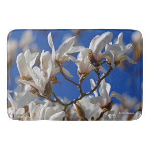 Tapis De Bain Belles fleurs blanches de Magnolia Sargentiana