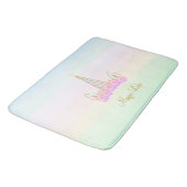 Tapis De Bain Belles Fleurs de Licorne & Étoiles (Angle)