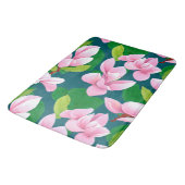 Tapis De Bain Belles fleurs de Magnolia rose (Angle)