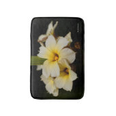 Tapis De Bain Belles fleurs satinées sur noir (Devant (Vertical))