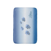 Tapis De Bain Belles Lys Bleus (Devant (Vertical))