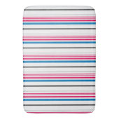 Tapis De Bain Belles rayures blanches bleues (devant Vertical)
