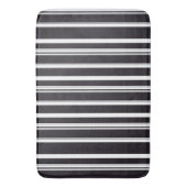 Tapis De Bain Belles rayures blanches noires (devant Vertical)