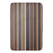Tapis De Bain Belles rayures bleues brunes (devant Vertical)