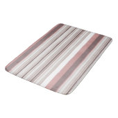 Tapis De Bain Belles rayures brunes blanches (Angle)