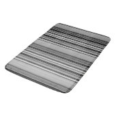 Tapis De Bain Belles rayures gris noir (Angle)
