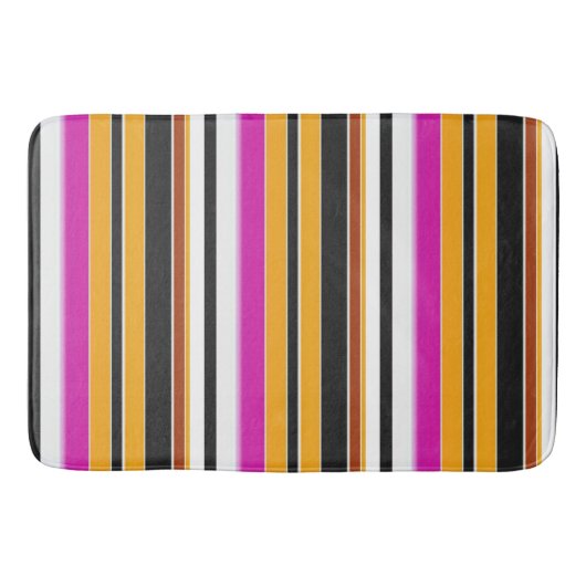 Tapis De Bain Belles rayures jaunes noirs (Devant)