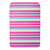 Tapis De Bain Belles rayures rose bleue (devant Vertical)