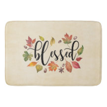 Béni En Calligraphie Noire Et Feuilles D'Automne