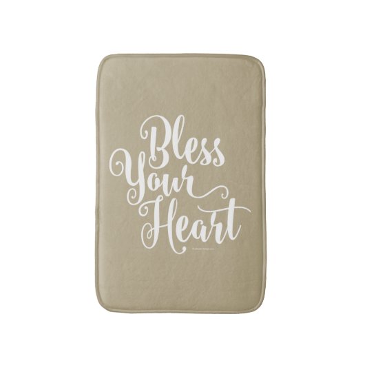 Tapis De Bain Bénissez votre coeur (Devant (Vertical))
