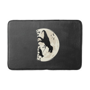 Tapis De Bain Berger Allemand Halloween Dinosaure Silhouette Lun