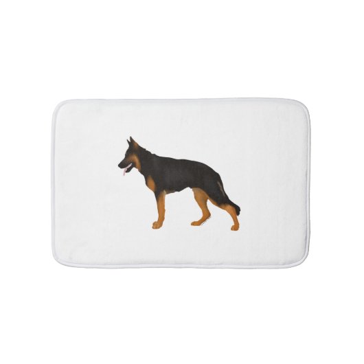 Tapis De Bain Berger Allemand Rouge Noir Blanche (Devant)