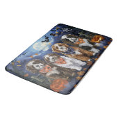 Tapis De Bain Bernedoodle Halloween Éffrayant (Angle)