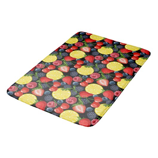 Tapis De Bain Berries et agrumes gras (Angle)