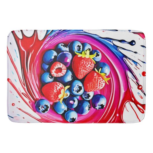 Tapis De Bain Berry Splash : Couleur éclate (Devant)