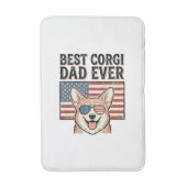 Tapis De Bain Best Corgi Dad Ever Patriotic Vintage Dog Shirt_1 (Devant (Vertical))
