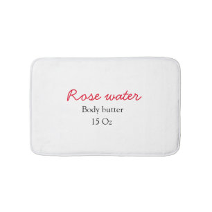 Tapis De Bain beurre corporel à la rose ajoutez votre nom de tex