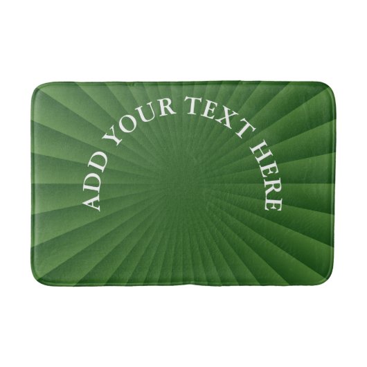 Tapis De Bain BG RAYS - vert + texte et idées (Devant)
