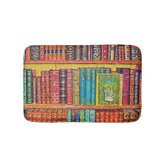 Tapis De Bain Bibliothèque Livres Bath Mat (Devant)