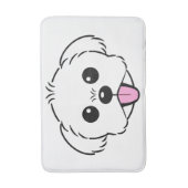 Tapis De Bain Bichon blanc mignon Frise Chien Stick Sortie (Devant (Vertical))