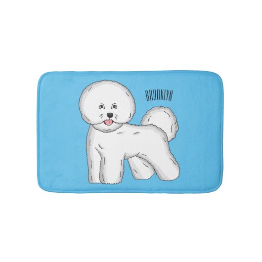 Tapis De Bain Bichon frise dog dessin animé (Devant)