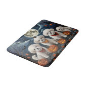 Tapis De Bain Bichon Frise Halloween Éffrayant (Angle)