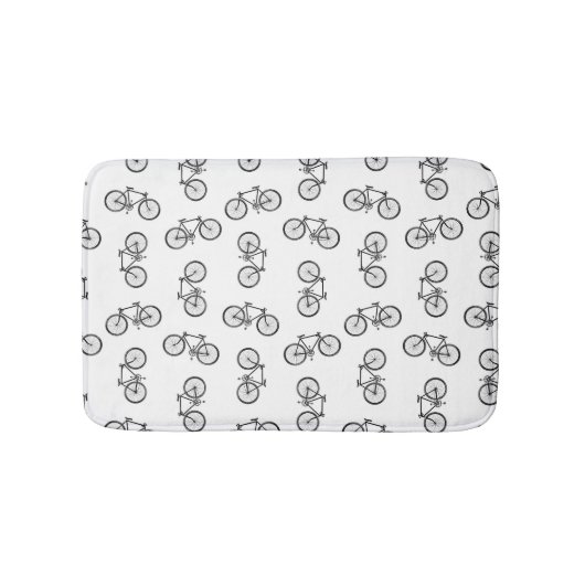 Tapis De Bain Bicyclettes vintages dispersées (Devant)