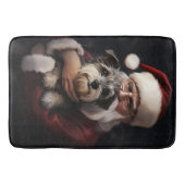 Tapis De Bain Biewer Terrier Avec Noël Festif Du Père Noël (Devant)