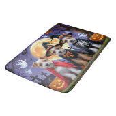 Tapis De Bain Biewer Terrier Chiens Citrouille Halloween Funny (Angle)
