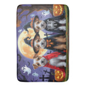 Tapis De Bain Biewer Terrier Chiens Citrouille Halloween Funny (devant Vertical)