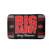 Tapis De Bain Big Daddy Drapeau de Trinidad (Votre Nom) sur Fond (Devant)