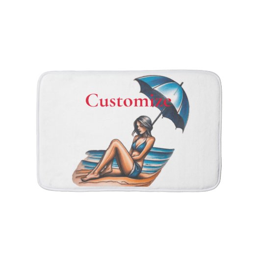 Tapis De Bain Bikini Girl Beach Napping Thunder_Cove (Devant)