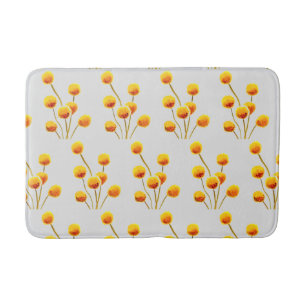 Tapis De Bain Billy bouton fleurs jaunes modernes