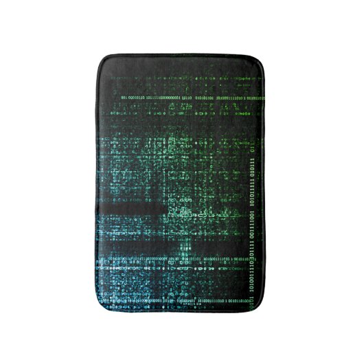 Tapis De Bain Binary Bliss : Tech rencontre la tranquillité (Devant (Vertical))