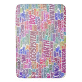 Tapis De Bain Bio Nuage de Mots Texte Modèle Biodiversité (devant Vertical)